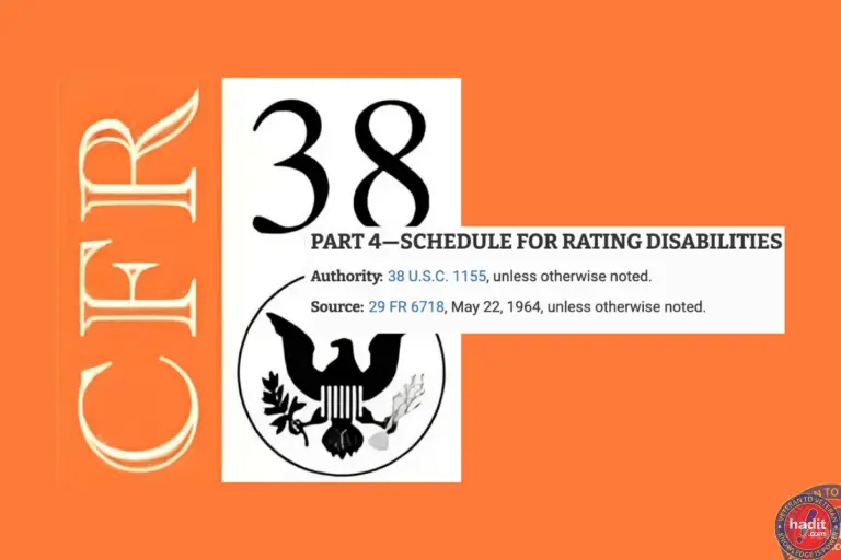 38CFR4 Schedule for Rating Disabilities