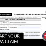 A veteran's application form for VA compensation and pension, featuring instructions and sections for filling out personal information.